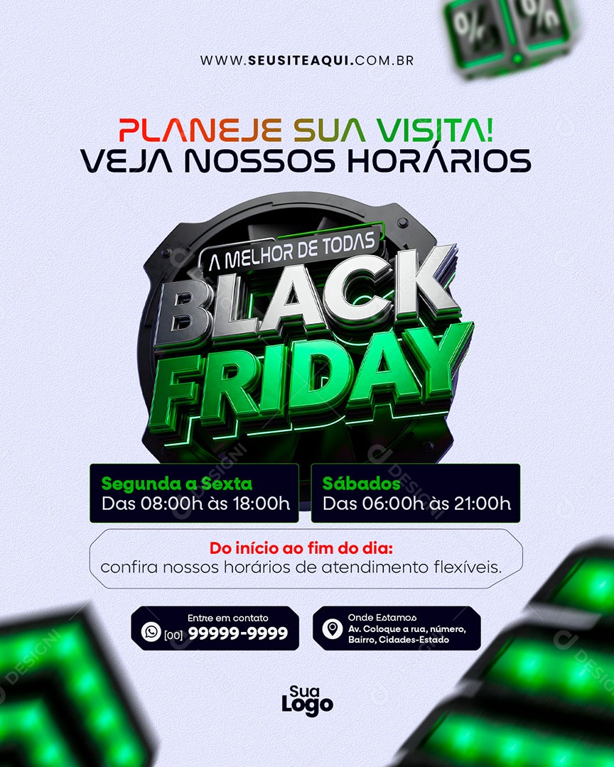 Feed Black Friday Planeja seu Visita Social Media PSD Editável
