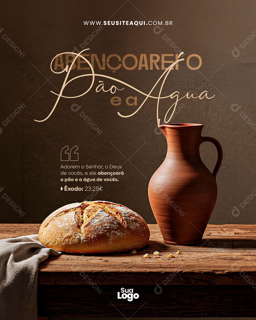 Feed Livro Exôdo Abençoarei Social Media PSD Editável