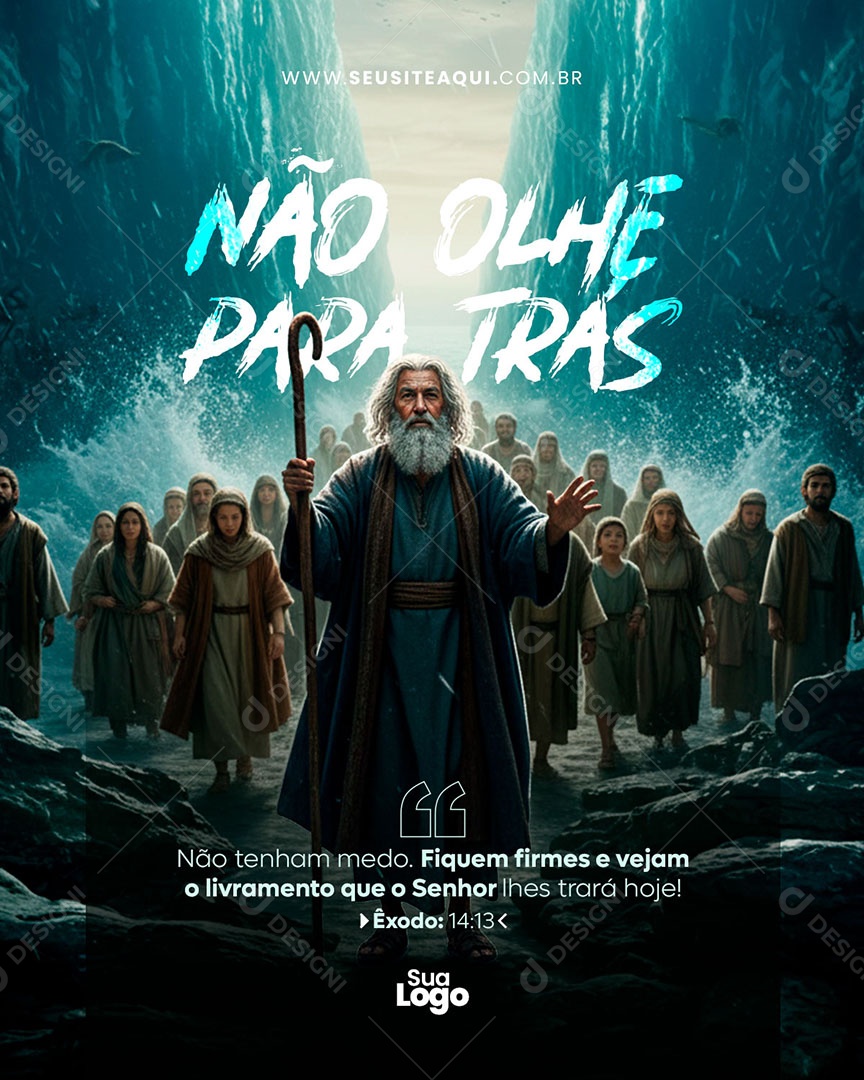 Feed Livro Exôdo não Olhe para Tras Social Media PSD Editável