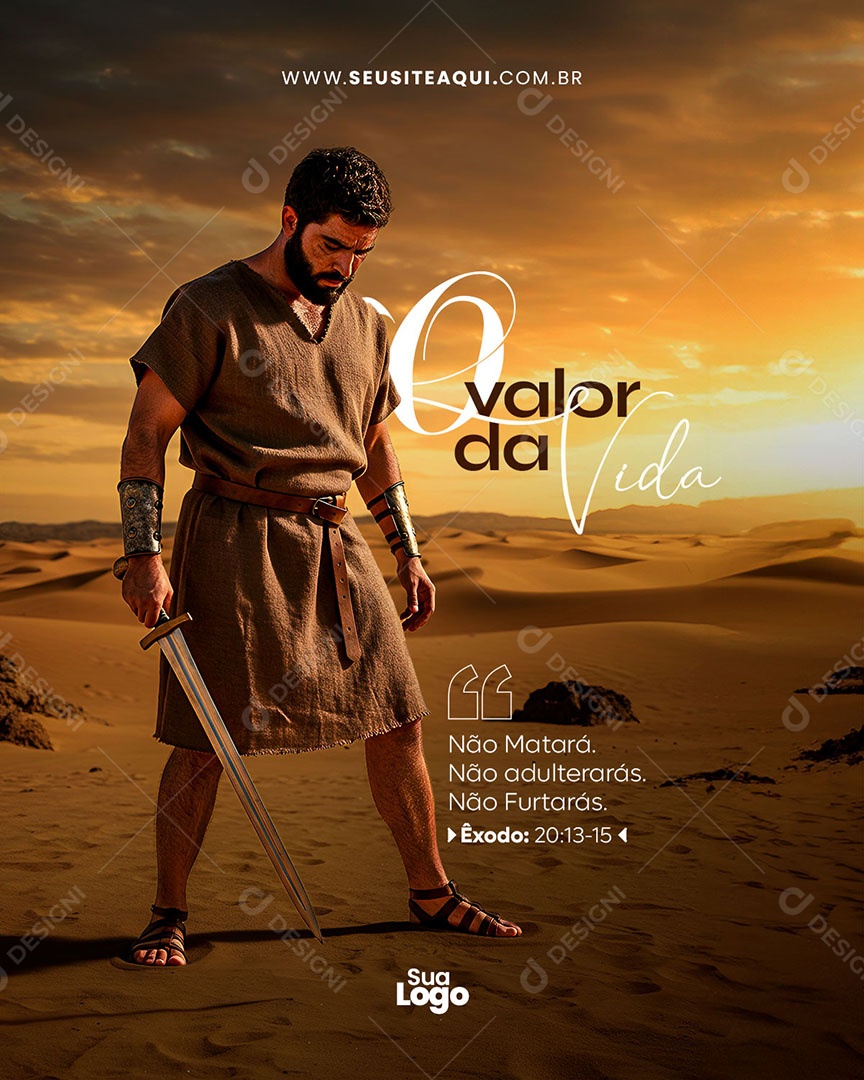 Feed Livro Exôdo o Valor da Vida Social Media PSD Editável