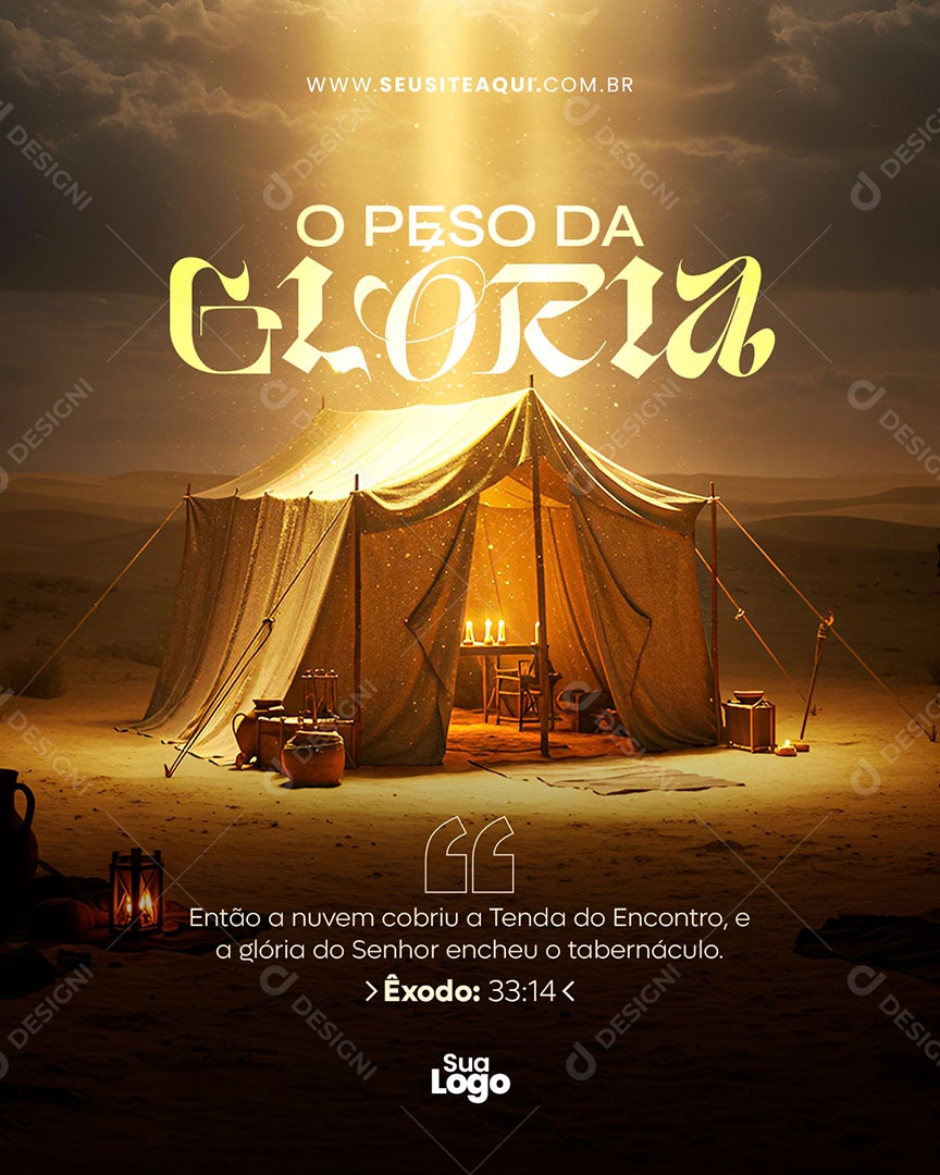 Feed Livro Exôdo Peso da Glória Social Media PSD Editável