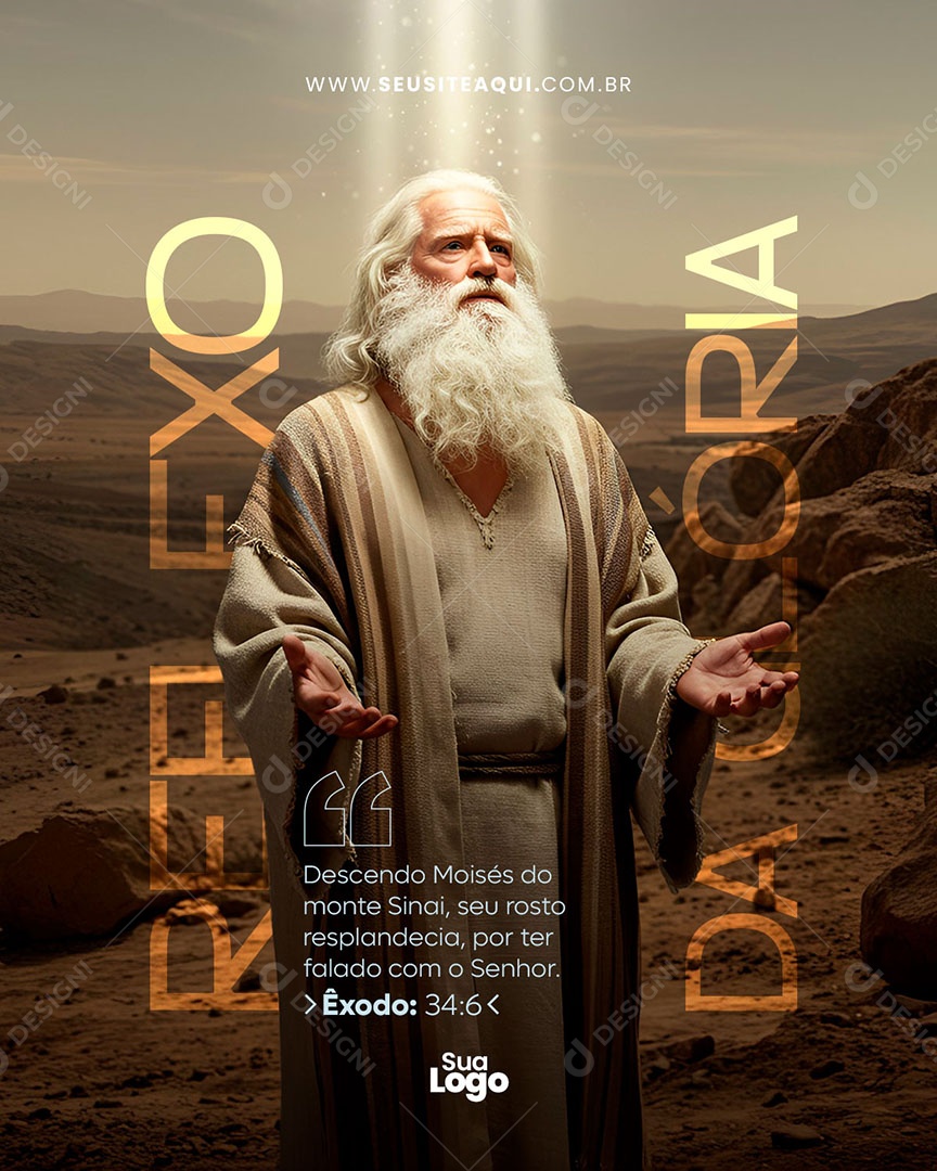 Feed Livro Exôdo Reflexo da Glória Social Media PSD Editável