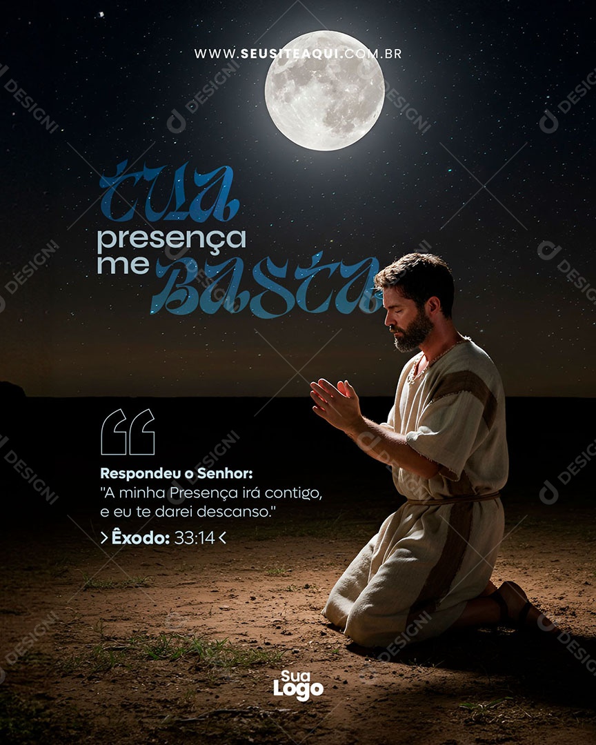 Feed Livro Exôdo Tua Presença me Basta Social Media PSD Editável