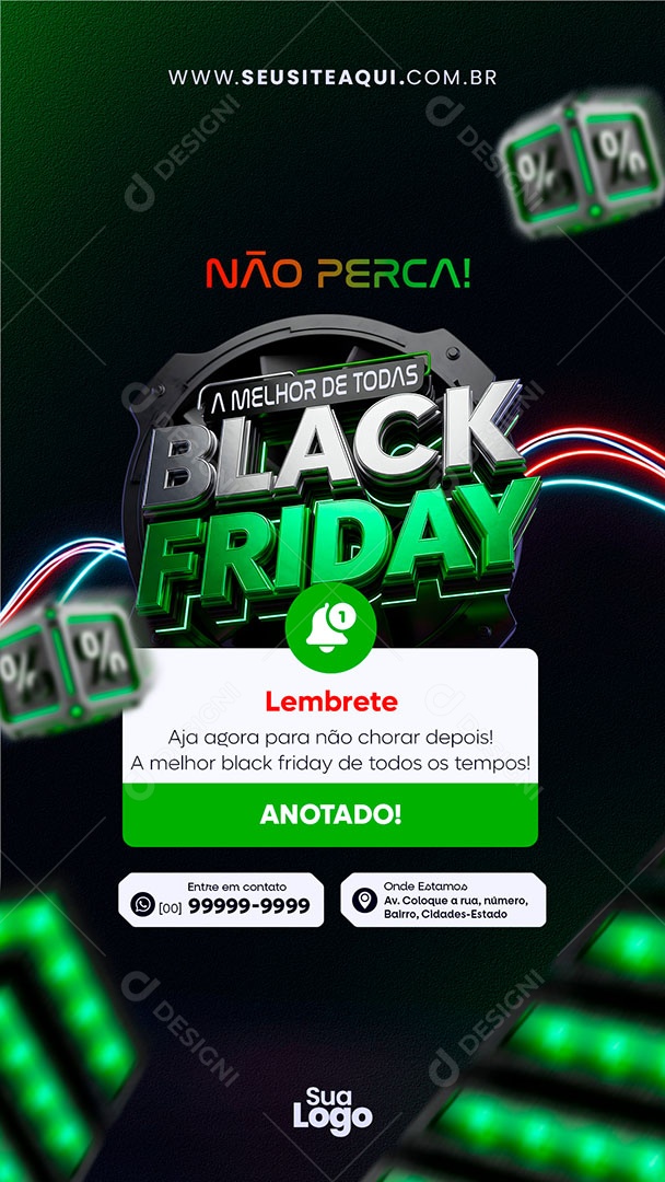Story Black Friday Não Perca Social Media PSD Editável