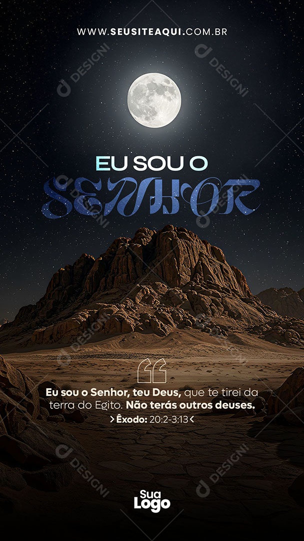 Story Livro Exôdo Eu sou o Senhor Social Media PSD Editável