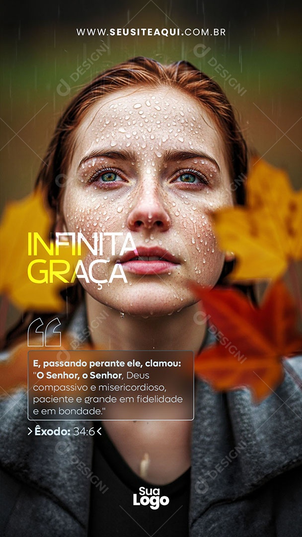 Story Livro Exôdo Infinita Graça Social Media PSD Editável