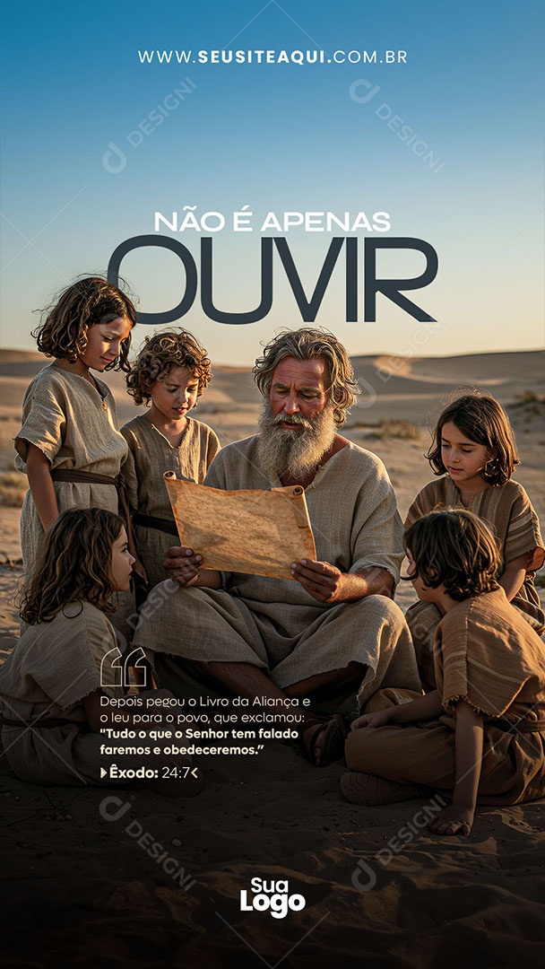 Story Livro Exôdo Não é Apenas Ouvir Social Media PSD Editável