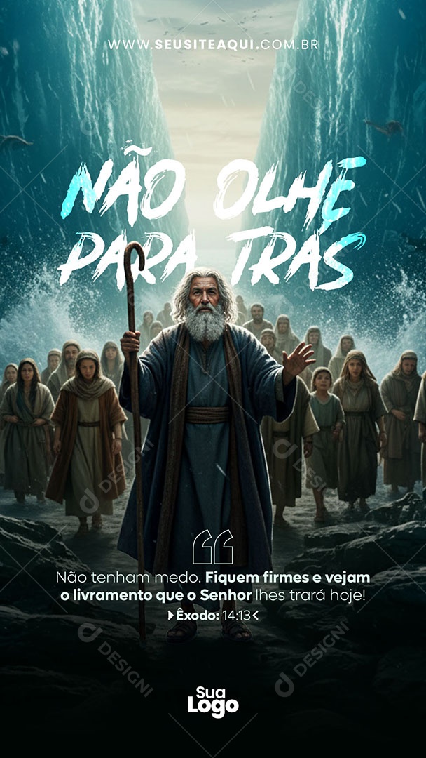 Story Livro Exôdo não Olhe para Tras Social Media PSD Editável