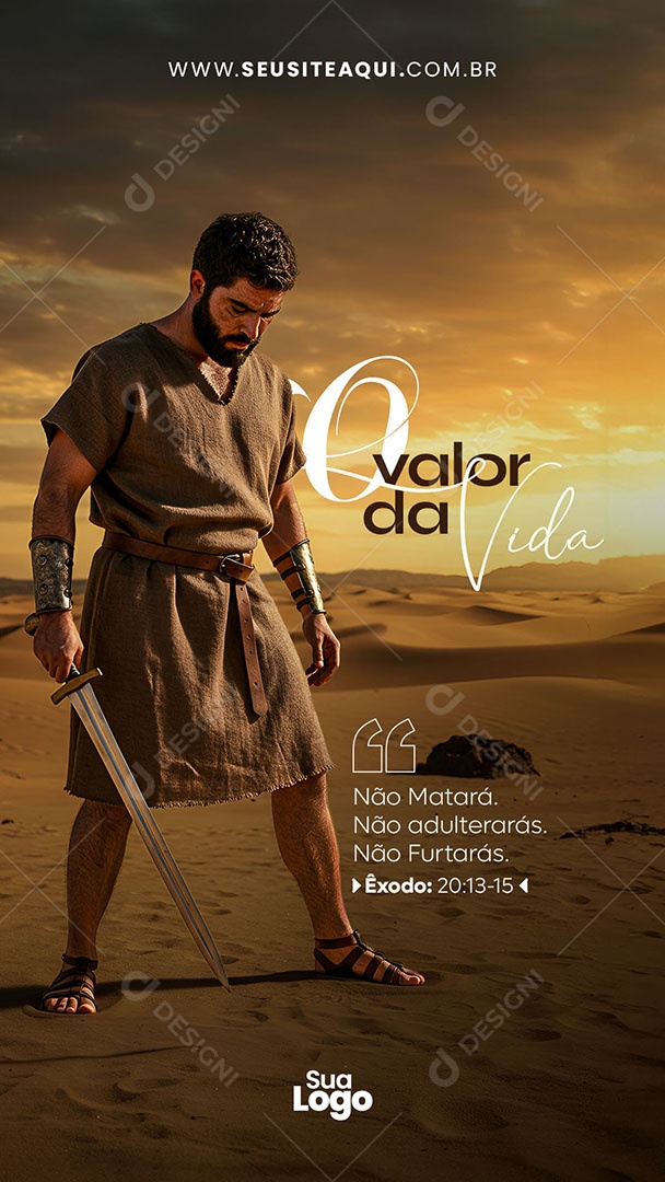 Story Livro Exôdo o Valor da Vida Social Media PSD Editável