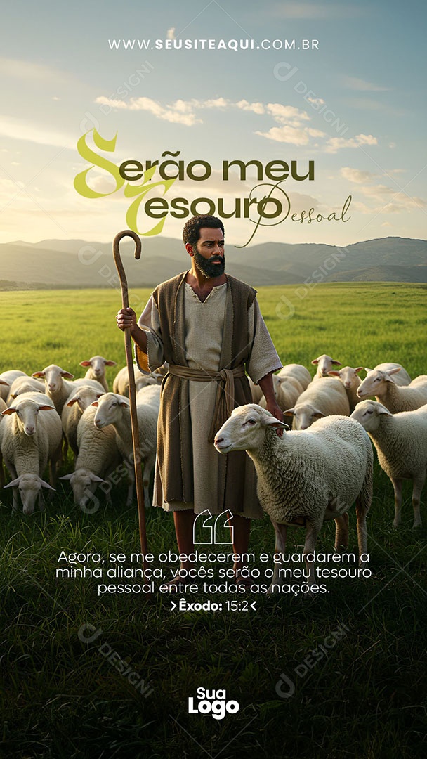 Story Livro Exôdo Serão meu Tesouro Social Media PSD Editável