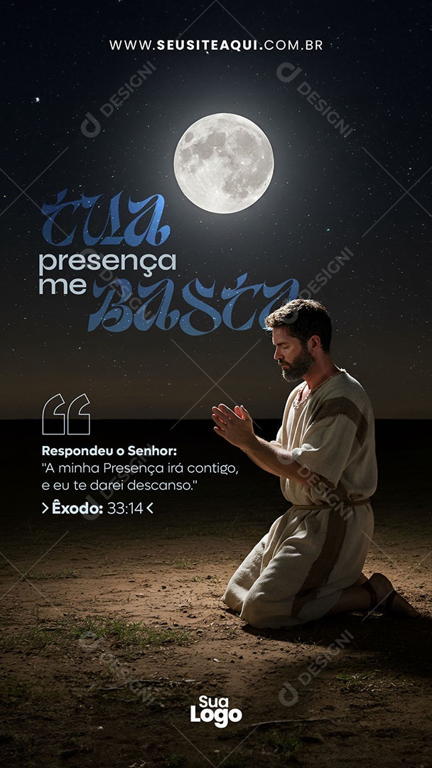 Story Livro Exôdo Tua Presença me Basta Social Media PSD Editável