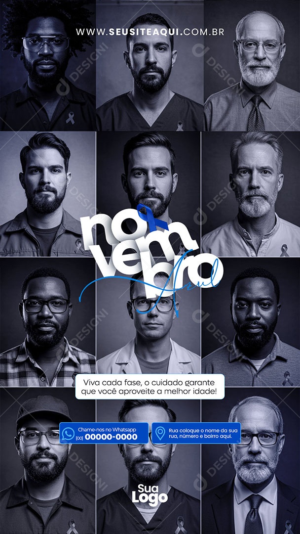 Story Novembro Azul Vica Cada Fase Social Media PSD Editável