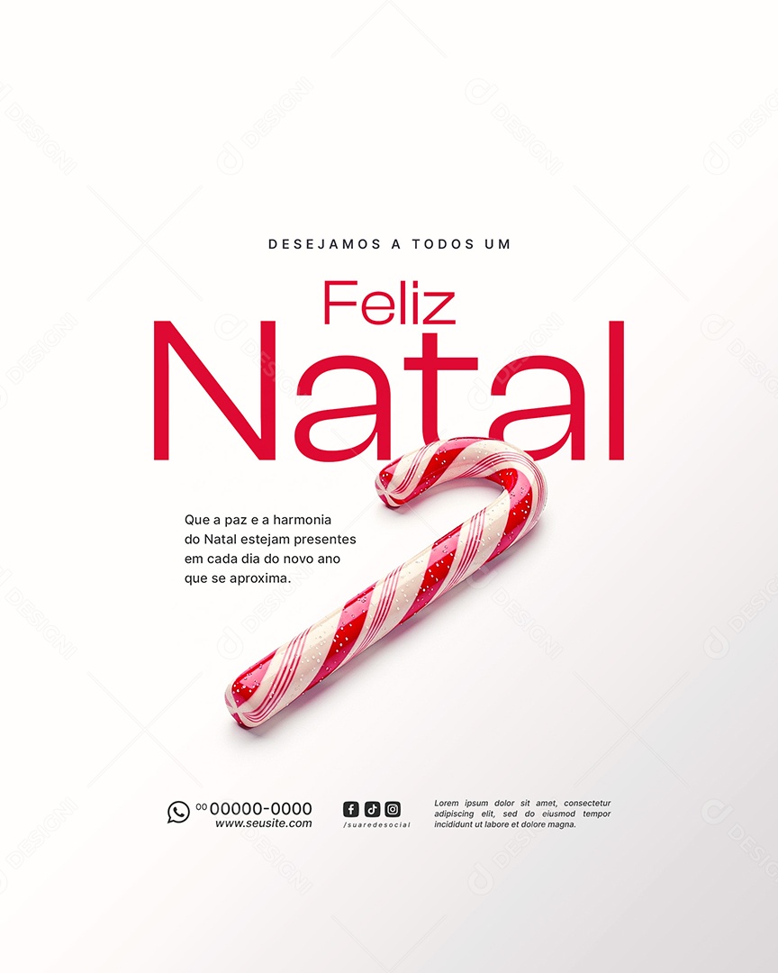 Feliz Natal 25 de Dezembro Social Media PSD Editável