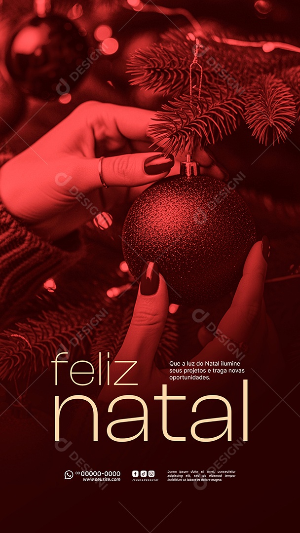 Story Feliz Natal 25 de Dezembro Social Media PSD Editável