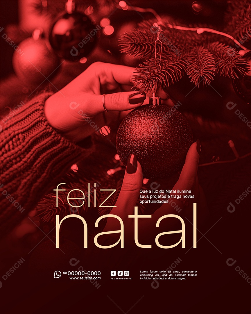 Feliz Natal 25 de Dezembro Social Media PSD Editável