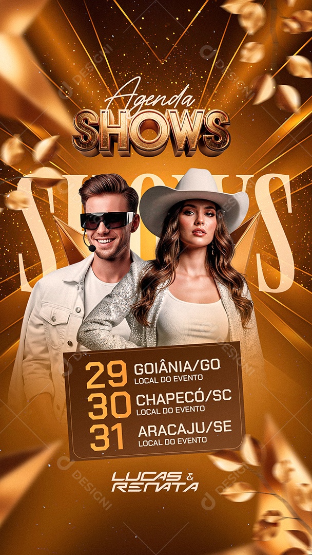 Story Flyer Próximos Shows Agenda Shows Social Media PSD Editável