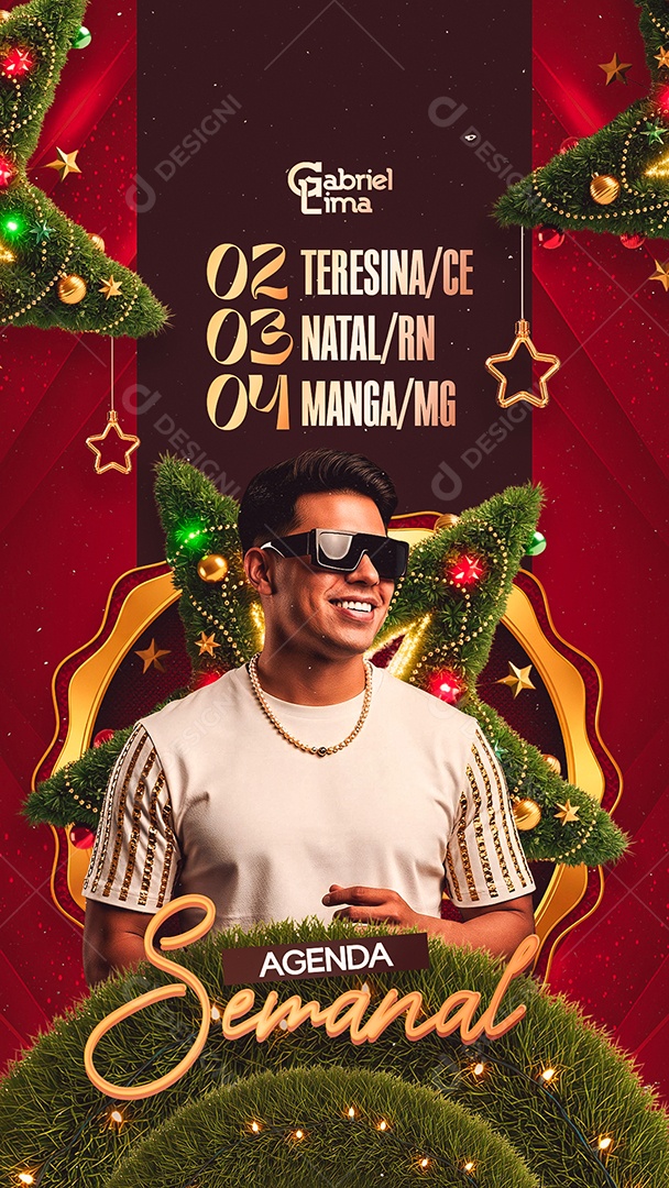 Story Flyer Próximos Shows Agenda Semanal Social Media PSD Editável