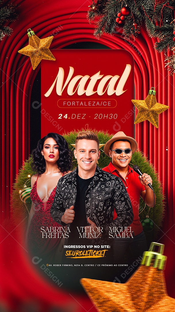 Story Flyer Próximos Shows Natal Social Media PSD Editável