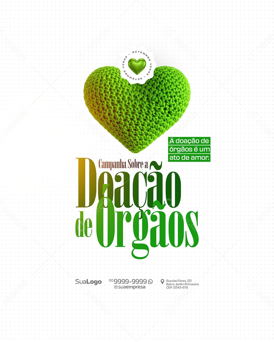 Campanha sobre a Doação de Orgão Social Media PSD Editável