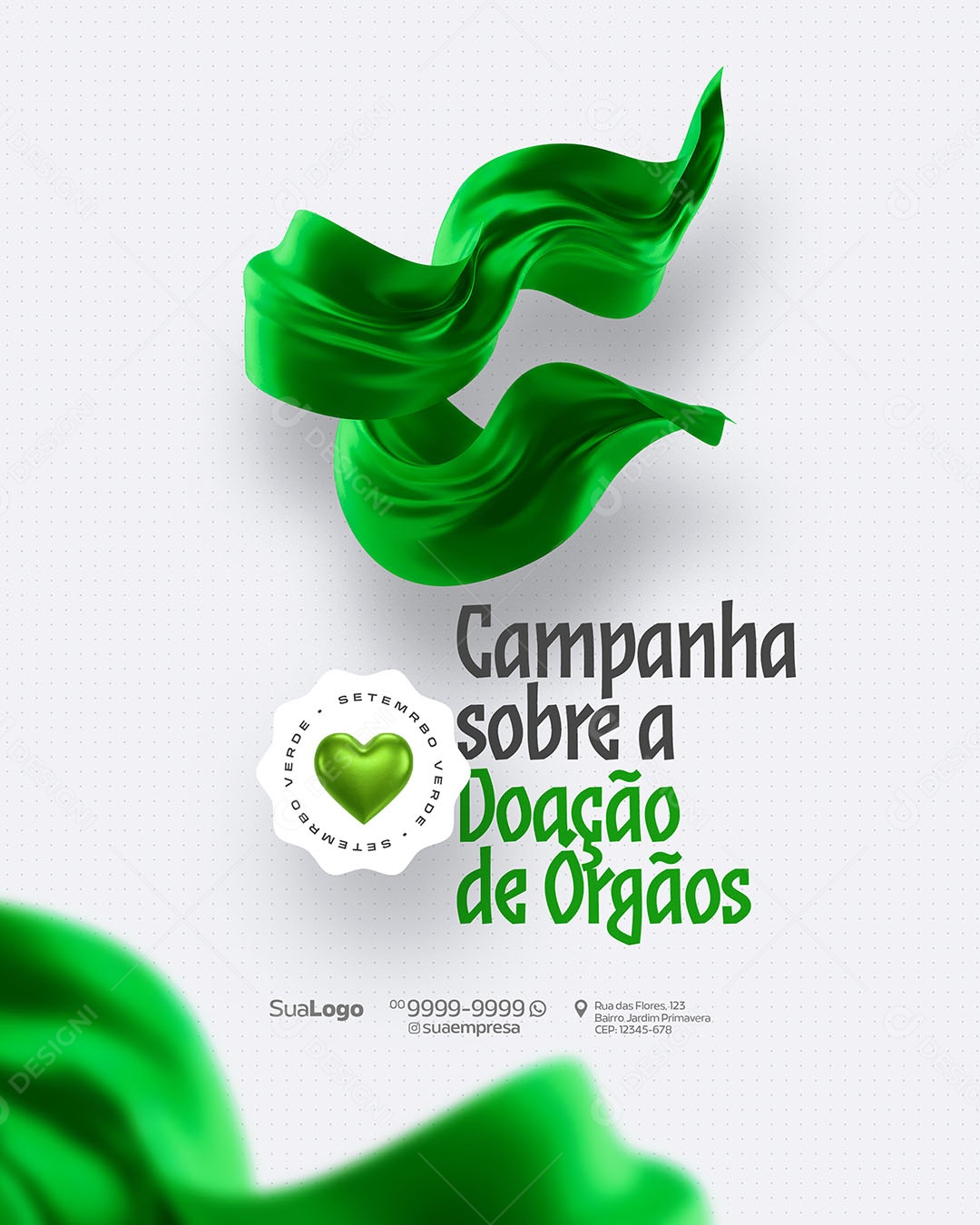 Campanha sobre a Doação de Orgão Social Media PSD Editável