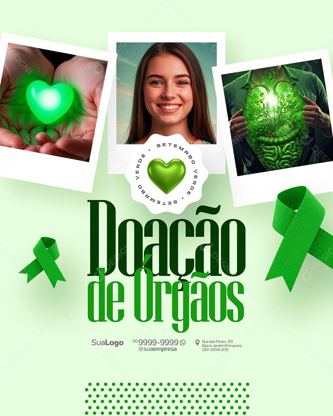 Campanha sobre a Doação de Orgão Social Media PSD Editável