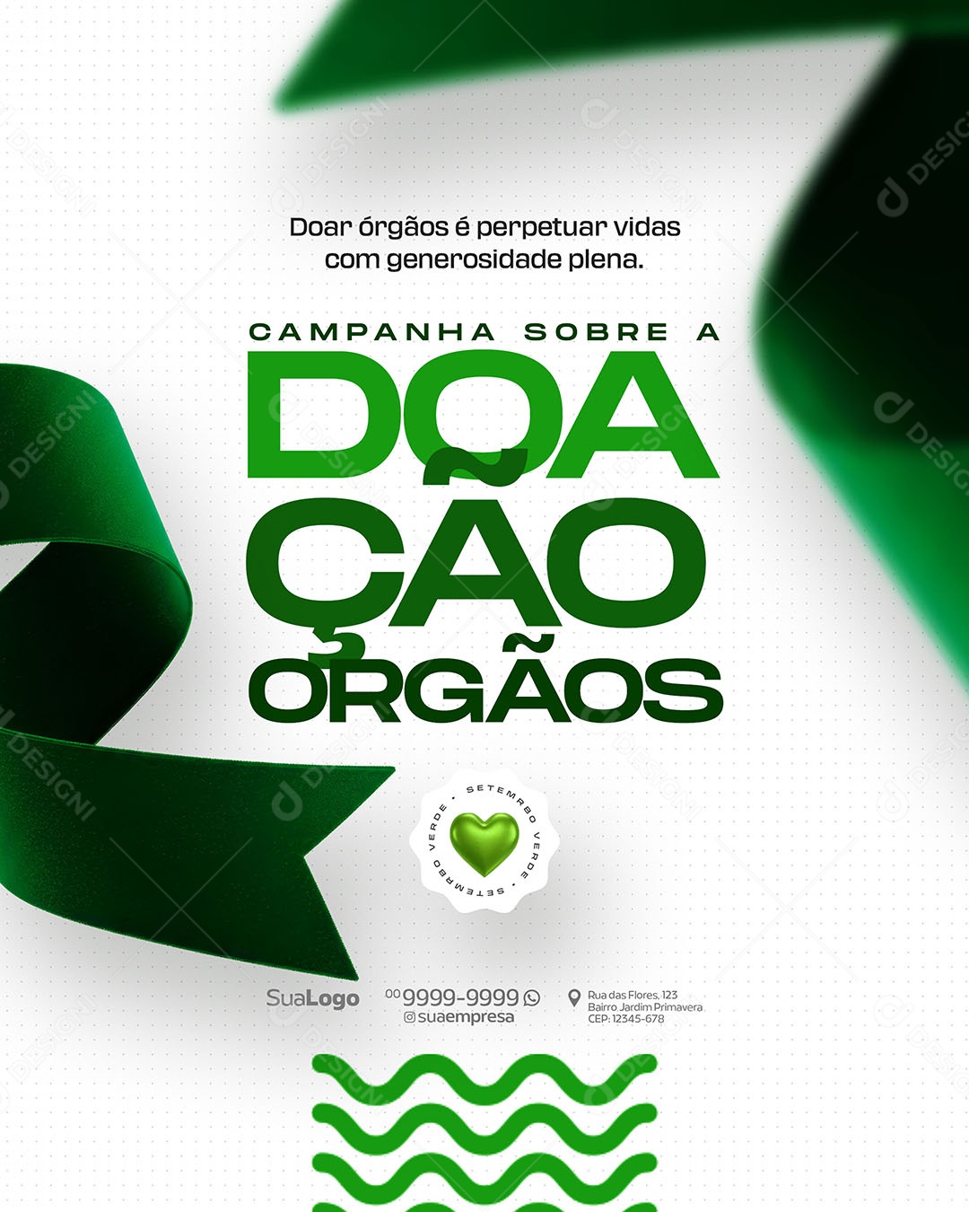 Campanha sobre a Doação de Orgão Social Media PSD Editável