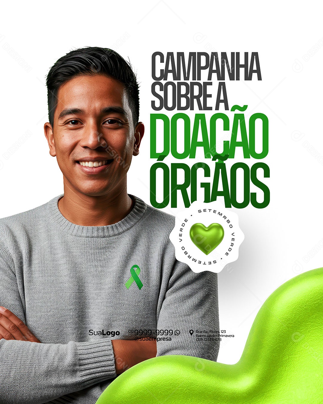 Campanha sobre a Doação de Orgão Social Media PSD Editável