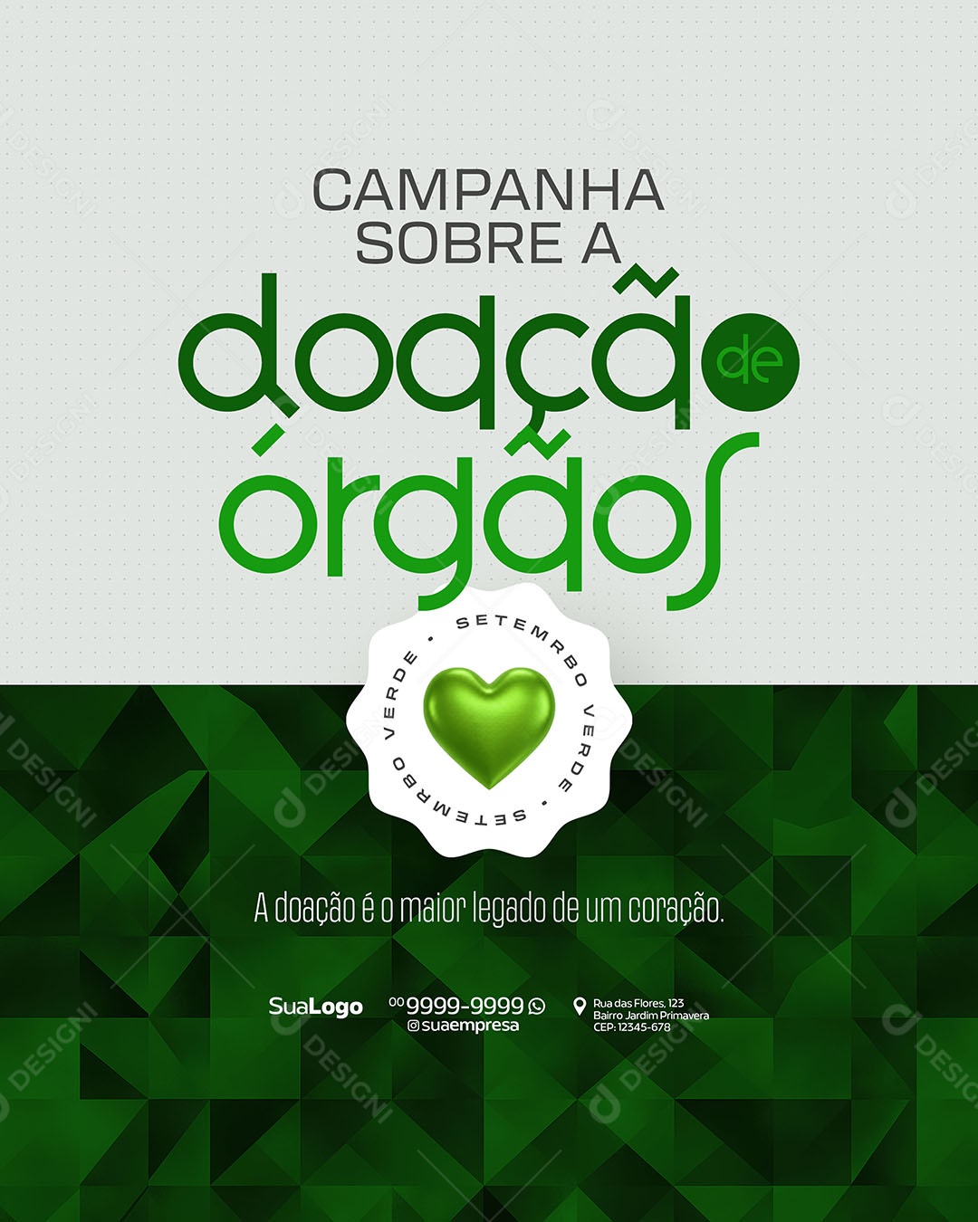 Campanha sobre a Doação de Orgão Social Media PSD Editável