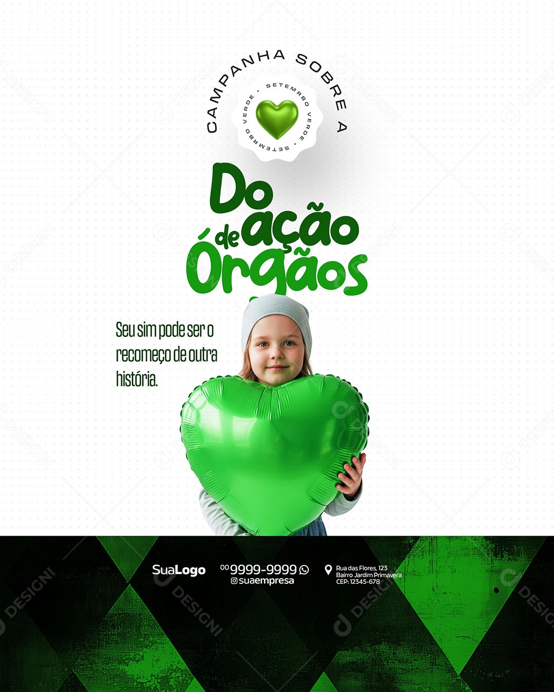 Campanha sobre a Doação de Orgão Social Media PSD Editável