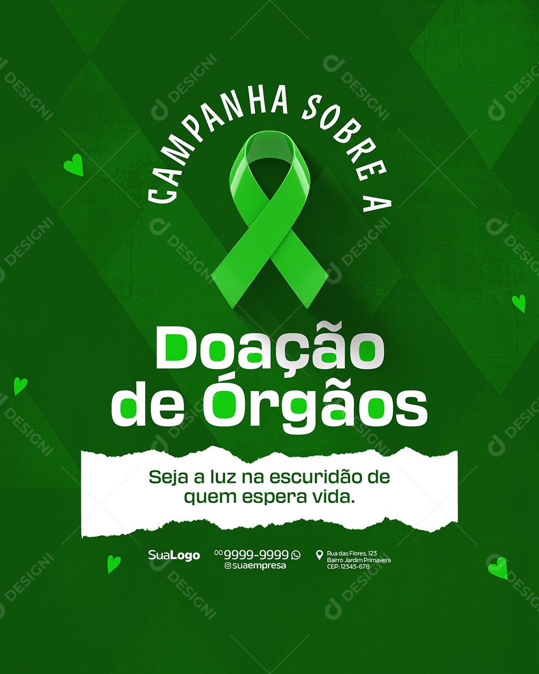 Campanha sobre a Doação de Orgão Social Media PSD Editável