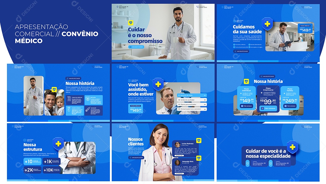 Apresentação Comercial Convênio Médico PSD Editável