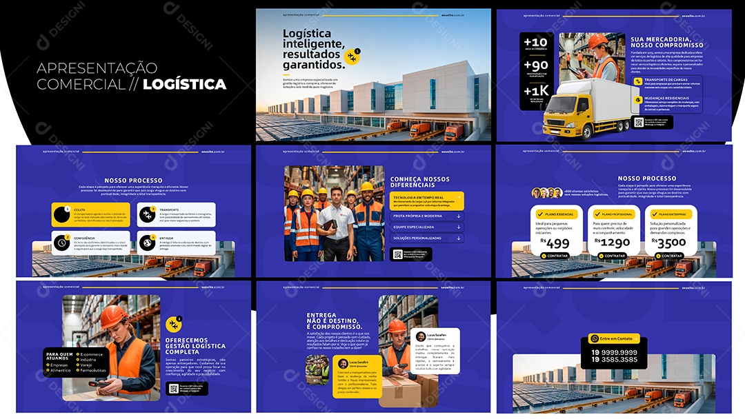 Apresentação Comercial Logística PSD Editável