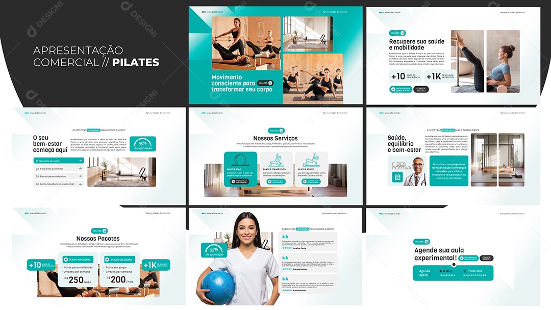 Apresentação Comercial Pilates PSD Editável
