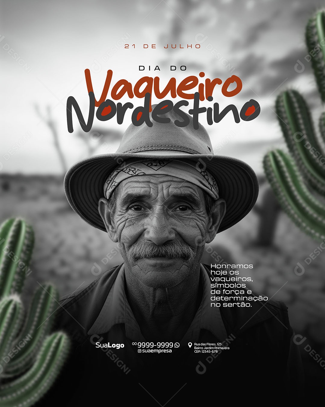 Dia do Vaqueiro Nordestino 21 de Julho Social Media PSD Editável