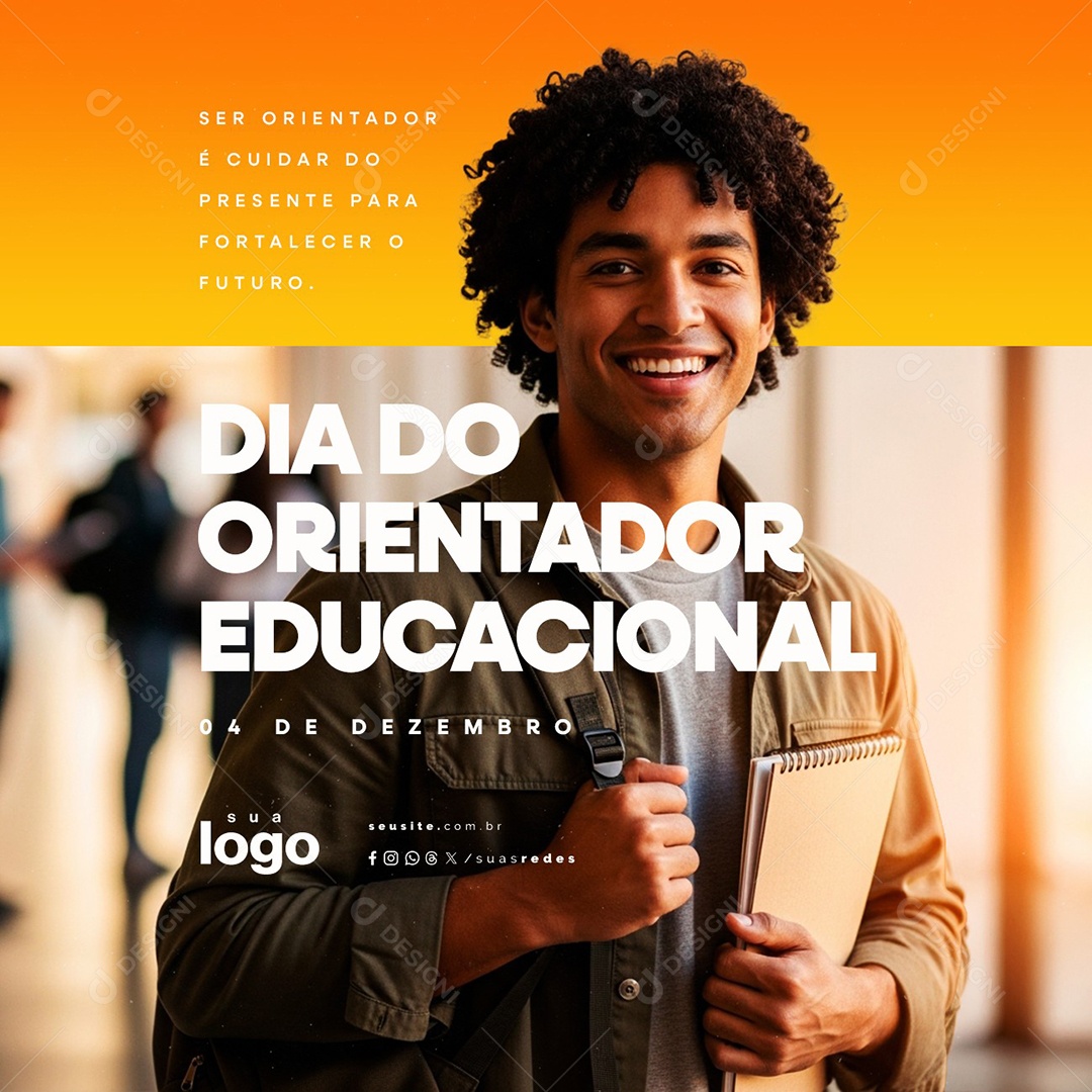 Dia do Orientador Educacional 04 de Dezembro Social Media PSD Editável