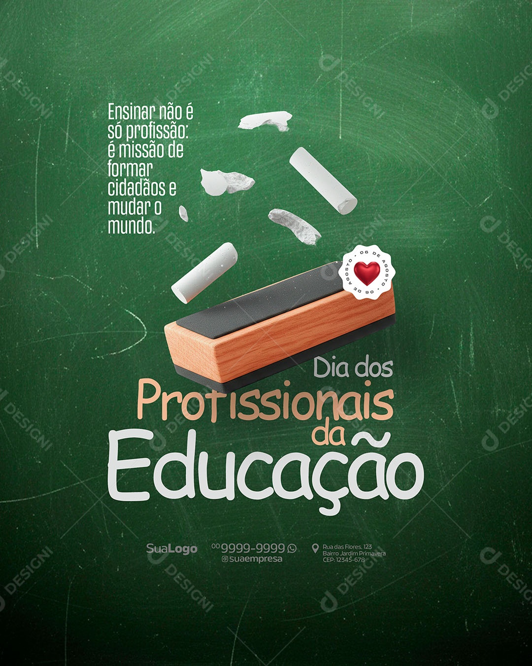 Dia dos Profissionais da Educação 06 de Agosto Social Media PSD Editável