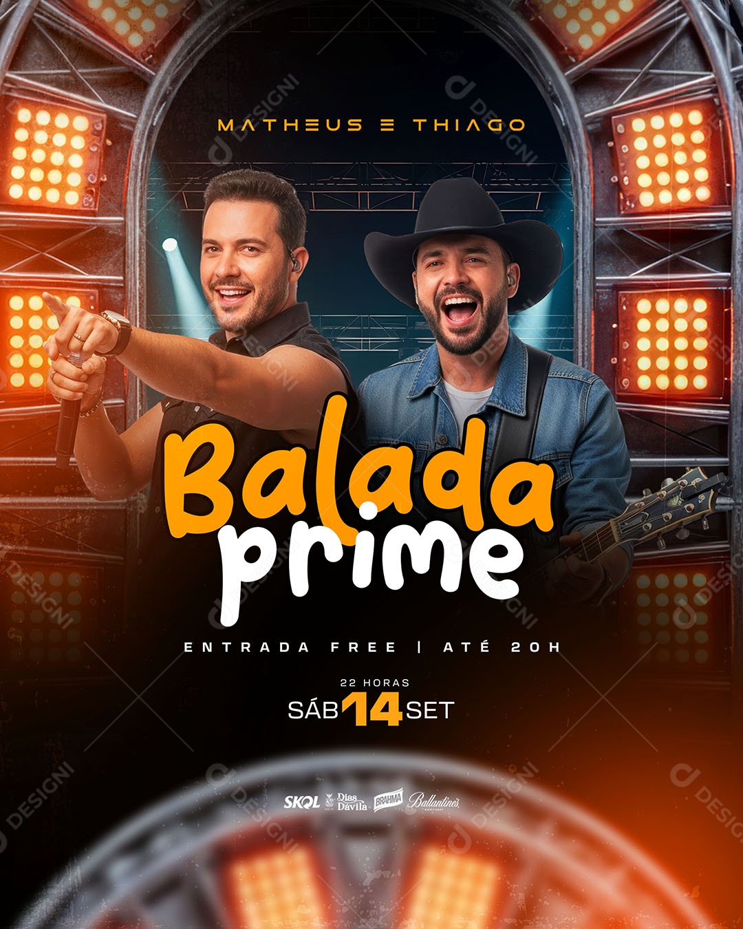 Flyer Evento Show Balada Prime PSD Editável