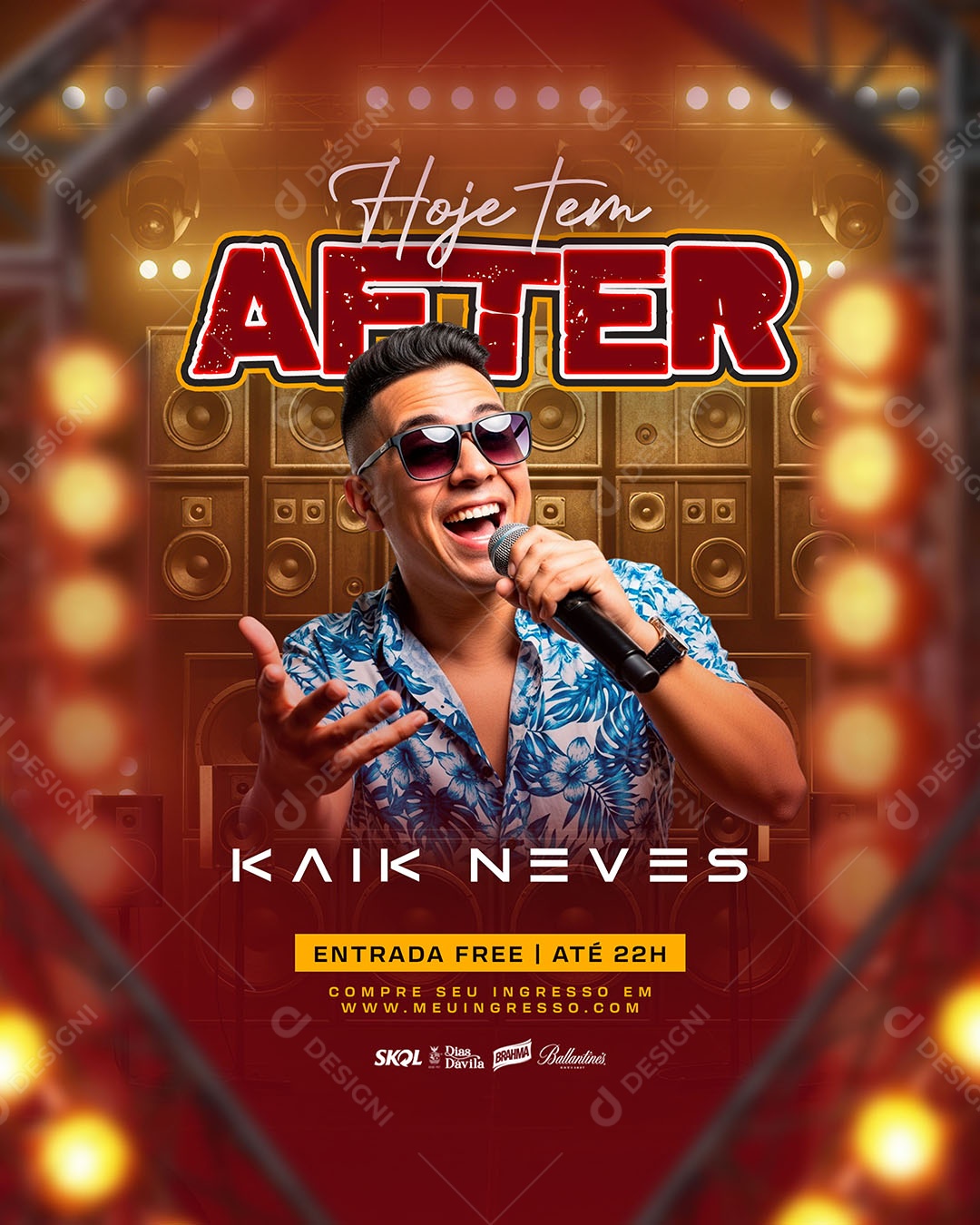 Flyer Evento Show Hoje tem AFTER PSD Editável