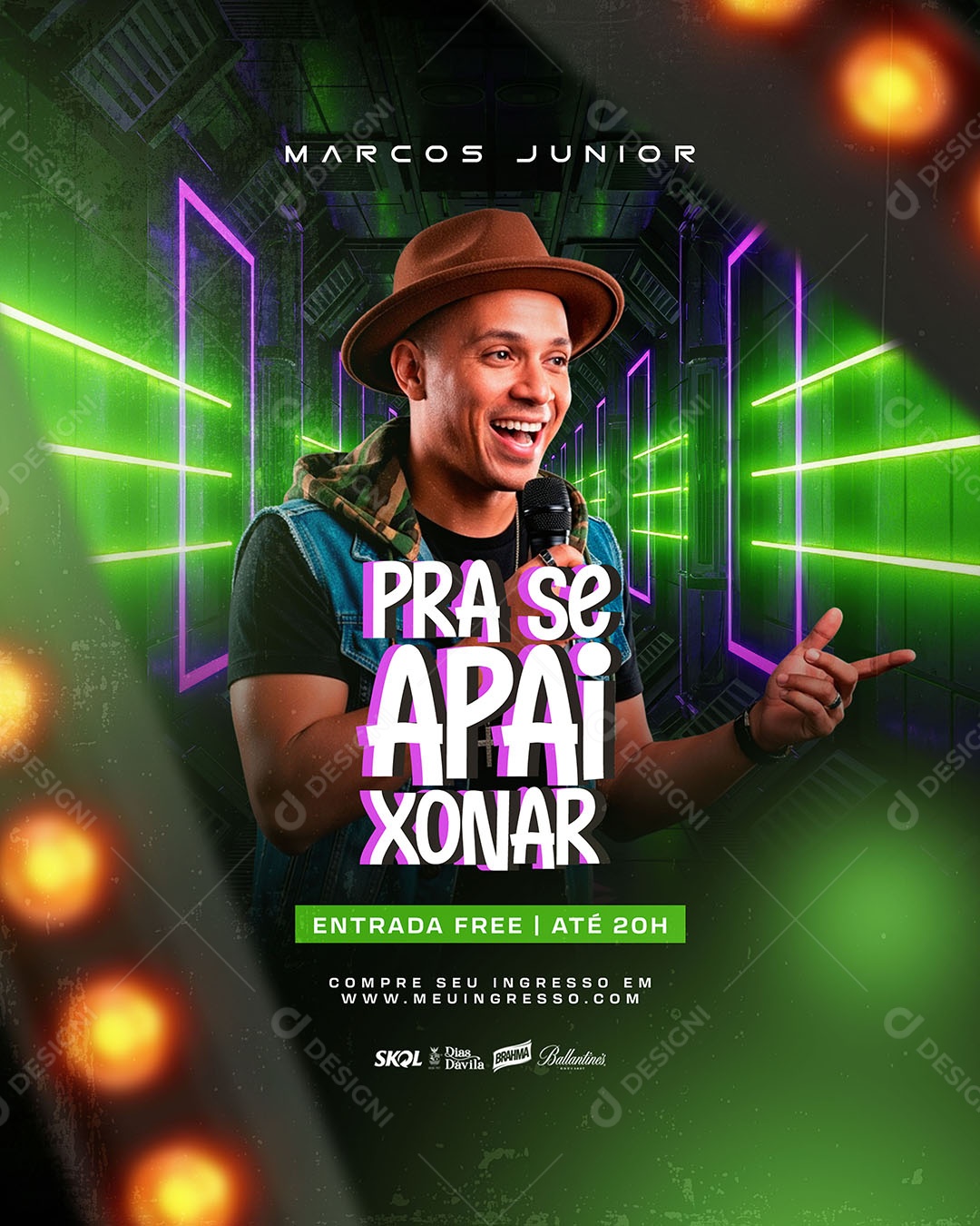 Flyer Evento Show Pra Se Apaixonar PSD Editável