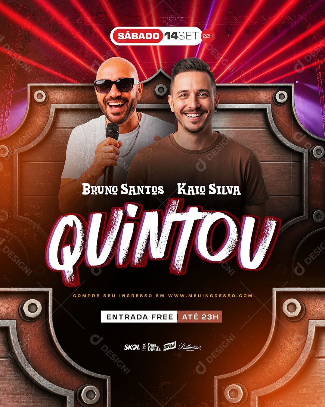 Flyer Evento Show Quintou PSD Editável