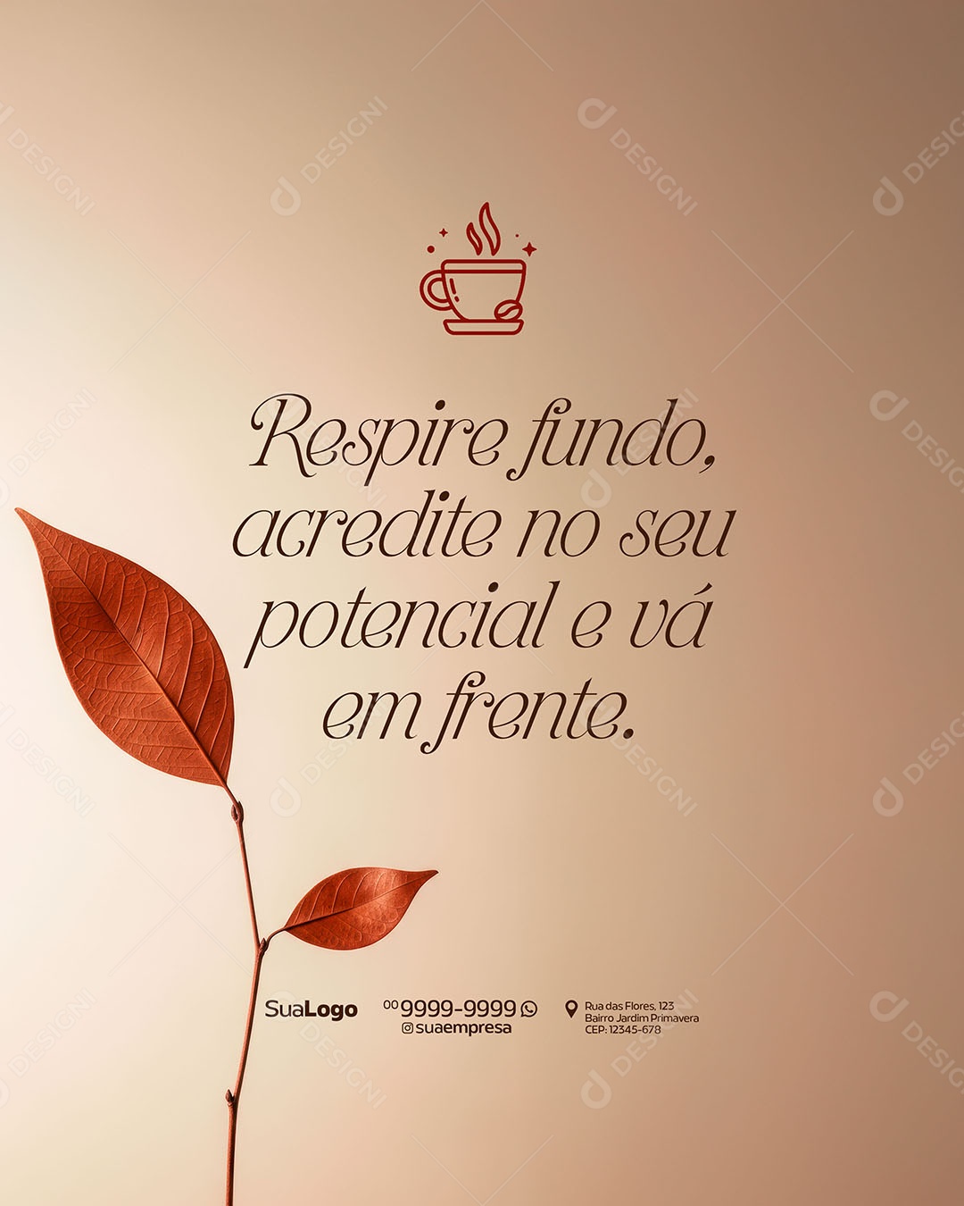 Social Media Frase Motivacional PSD Editável