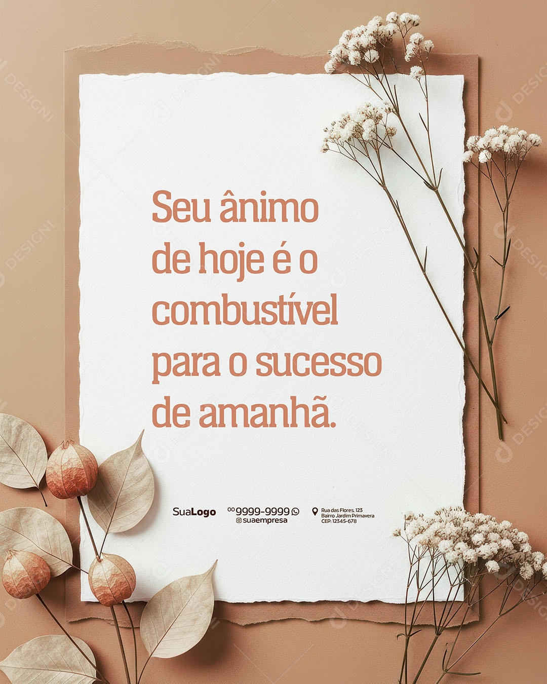 Social Media Frase Motivacional PSD Editável