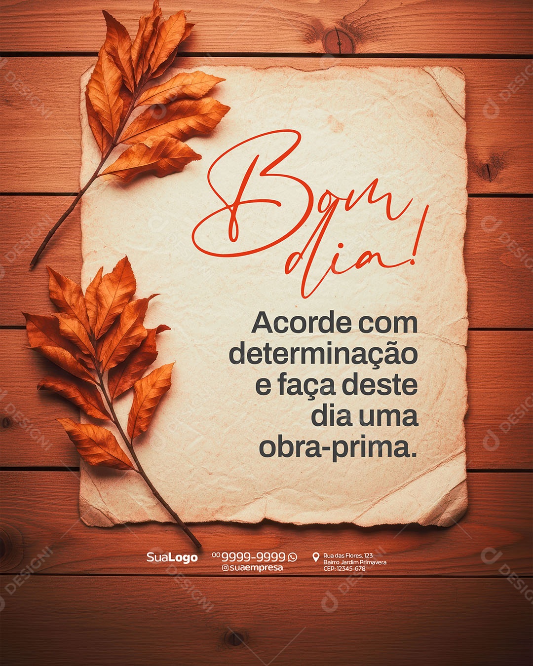 Social Media Frase Motivacional PSD Editável