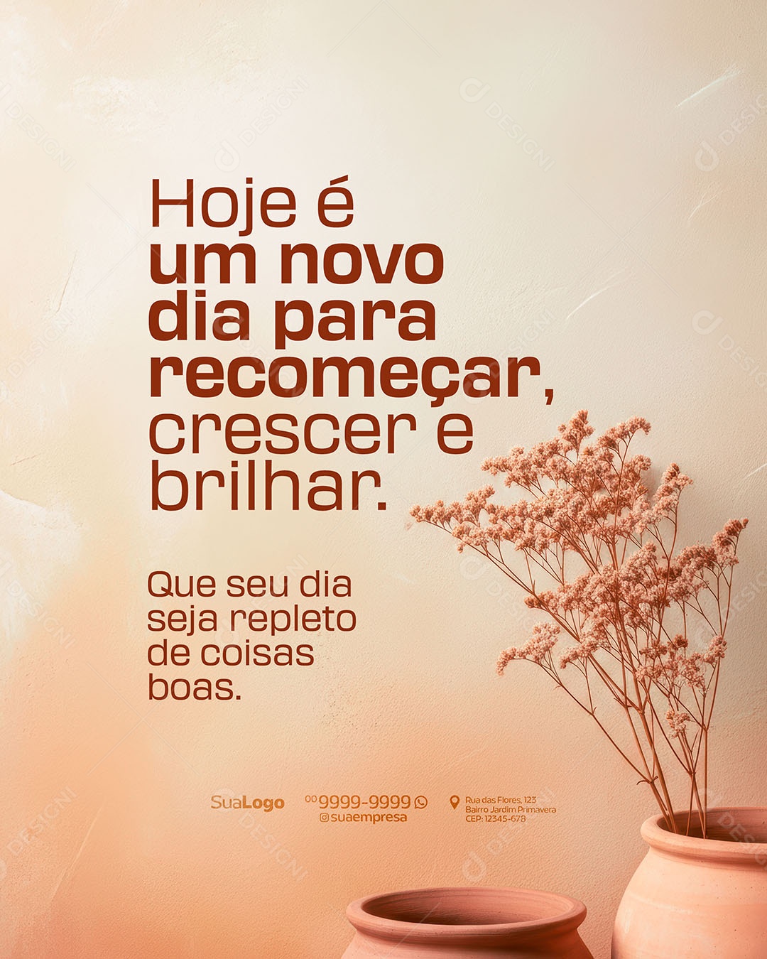 Social Media Frase Motivacional PSD Editável