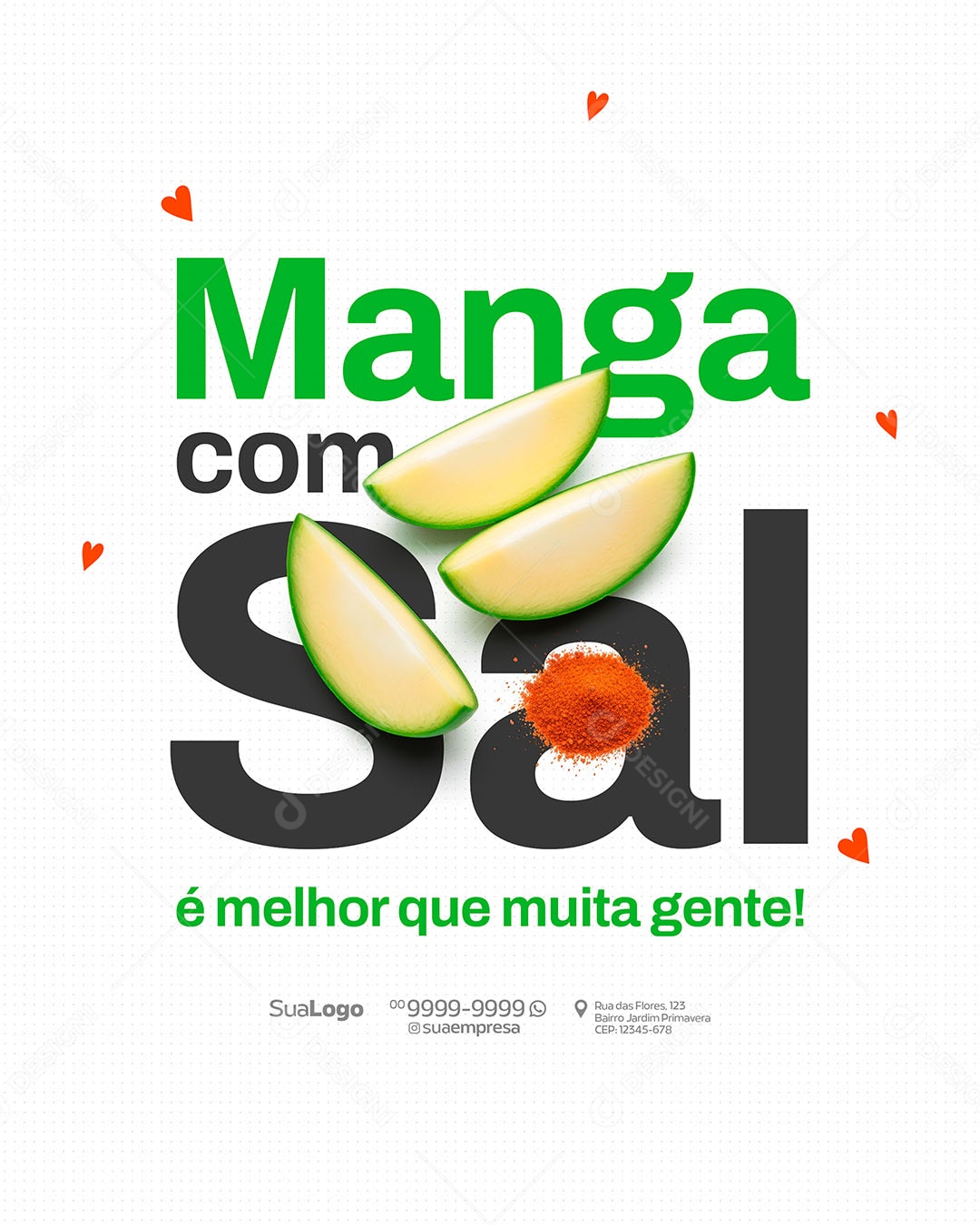 Social Media Manga Verde com Sal PSD Editável
