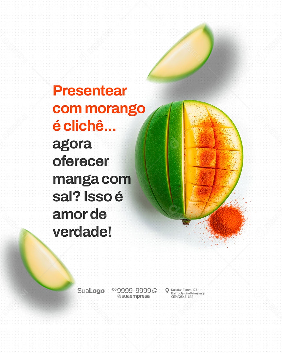 Social Media Manga Verde com Sal PSD Editável