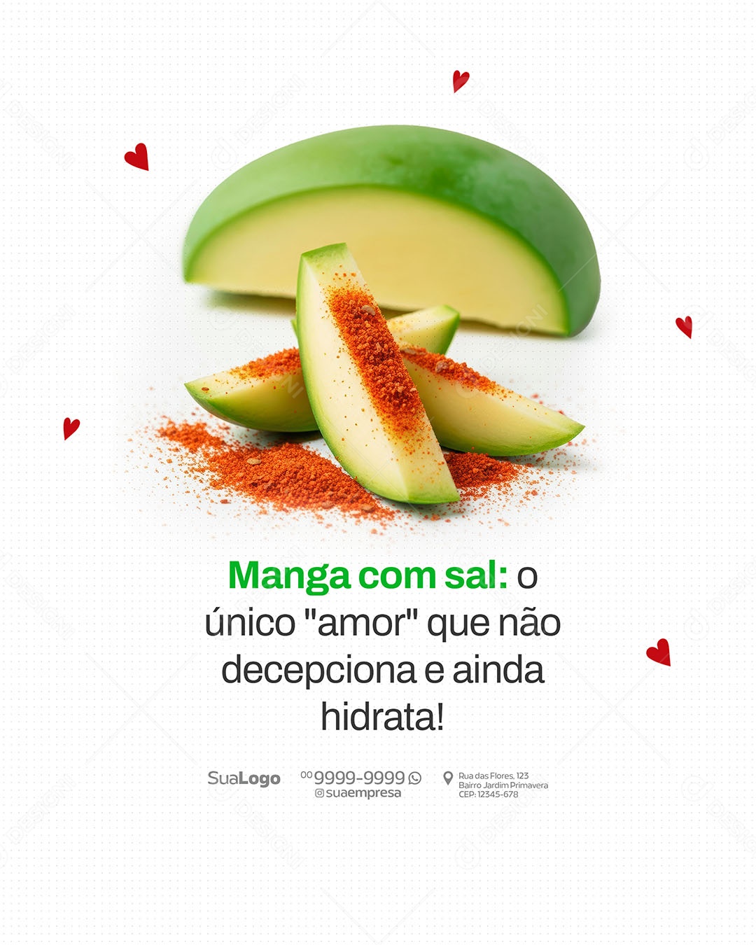 Social Media Manga Verde com Sal PSD Editável