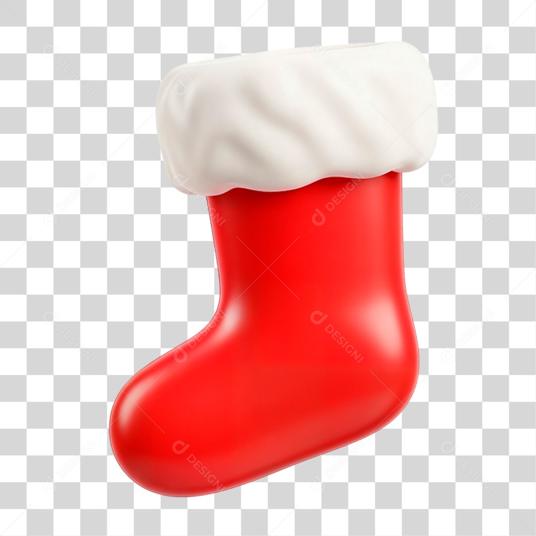 Meia de Natal PNG Transparente