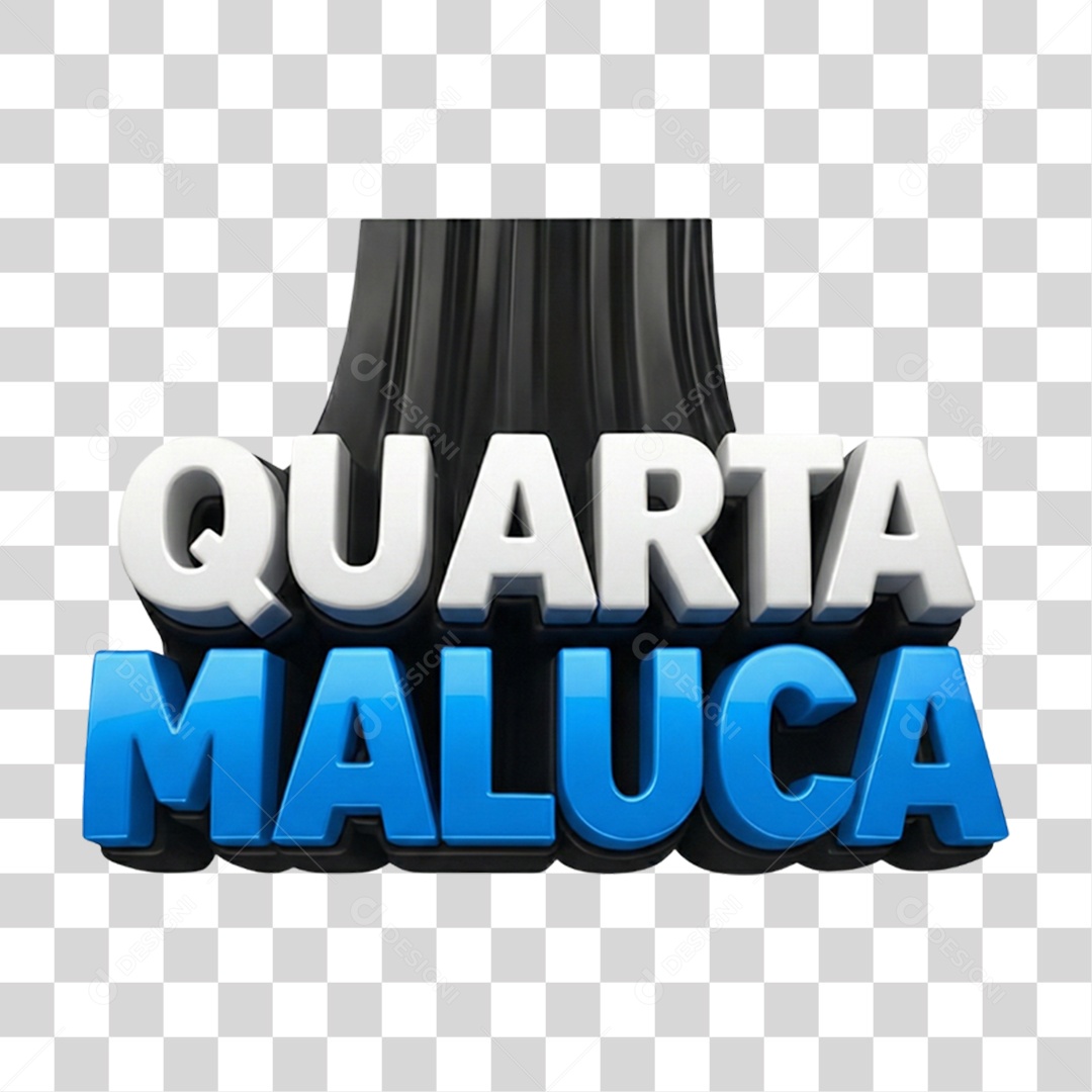 Selo 3D Quarta Maluca PNG Transparente