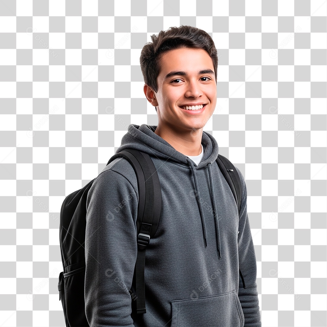 Estudante Sorridente PNG Transparente